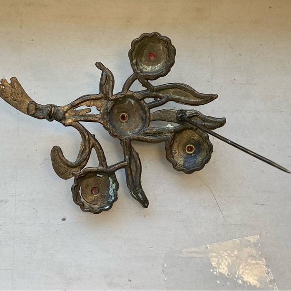Vintage floral pin - Picture 5 of 10
